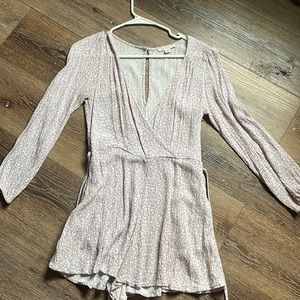 American Eagle purple flower romper